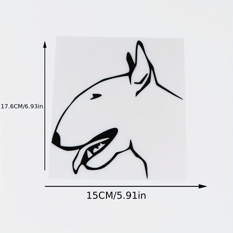 I Love My Bull Terrier Car Sticker Vinyl Decal Lovely Cartoon Animal