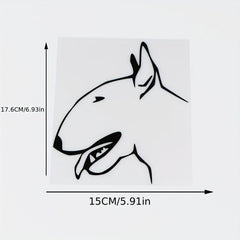 I Love My Bull Terrier Car Sticker Vinyl Decal Lovely Cartoon Animal