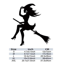 Witch Scary Car Sticker Vinyl Decals Decor Car Window Decal Auto Car Window Bump