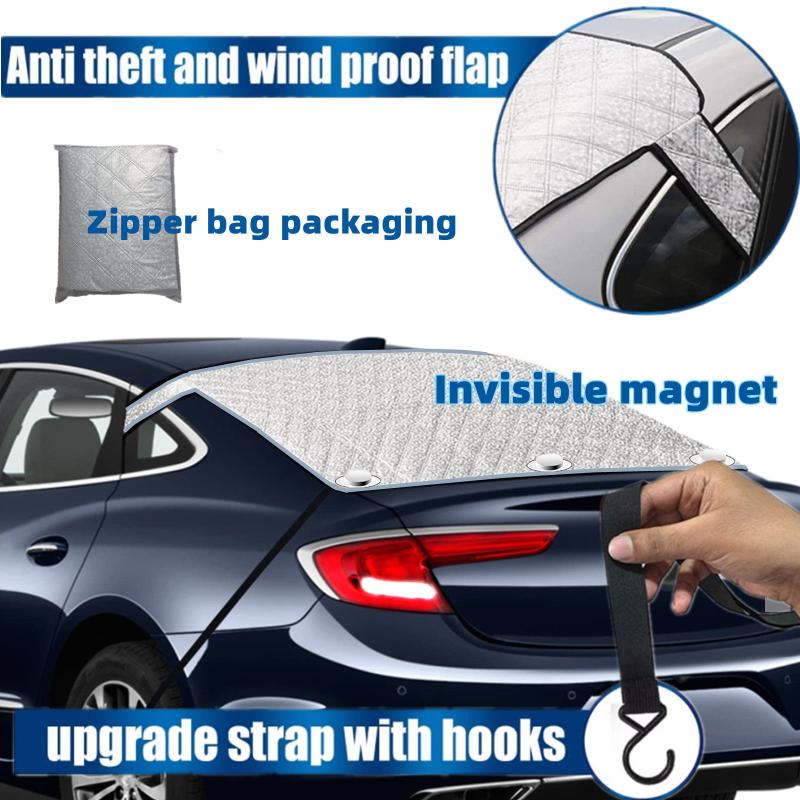 Car Snow Shield Aluminum Foil Rear Glass Thickened Winter Night Reflective