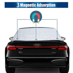 Car Snow Shield Aluminum Foil Rear Glass Thickened Winter Night Reflective