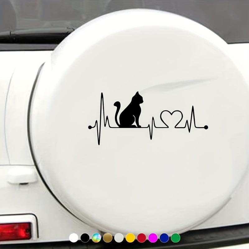 Cartoon Cat Reflective Car Stickers Waterproof Vinyl Decal