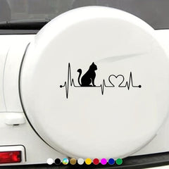 Cartoon Cat Reflective Car Stickers Waterproof Vinyl Decal
