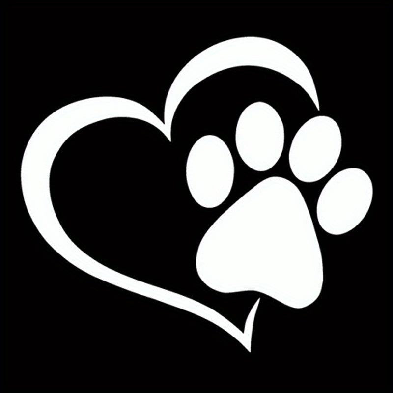 Heart Dog Cat Paw Print Pet Car Window Bumper Sticker Vinyl Decal