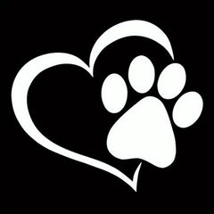 Heart Dog Cat Paw Print Pet Car Window Bumper Sticker Vinyl Decal