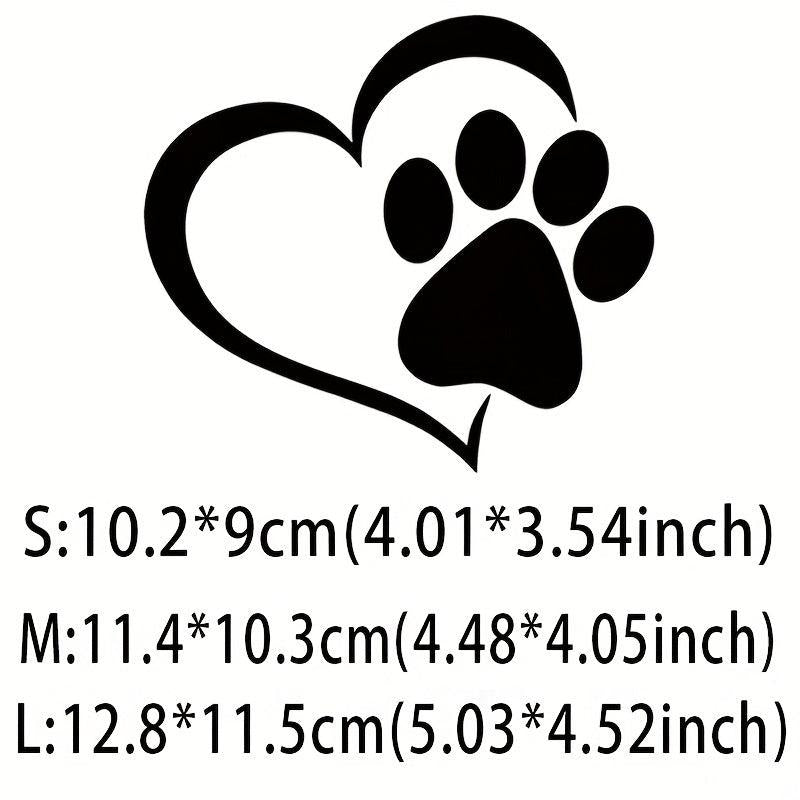 Heart Dog Cat Paw Print Pet Car Window Bumper Sticker Vinyl Decal