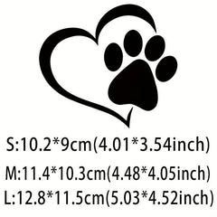 Heart Dog Cat Paw Print Pet Car Window Bumper Sticker Vinyl Decal
