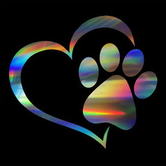 Heart Dog Cat Paw Print Pet Car Window Bumper Sticker Vinyl Decal