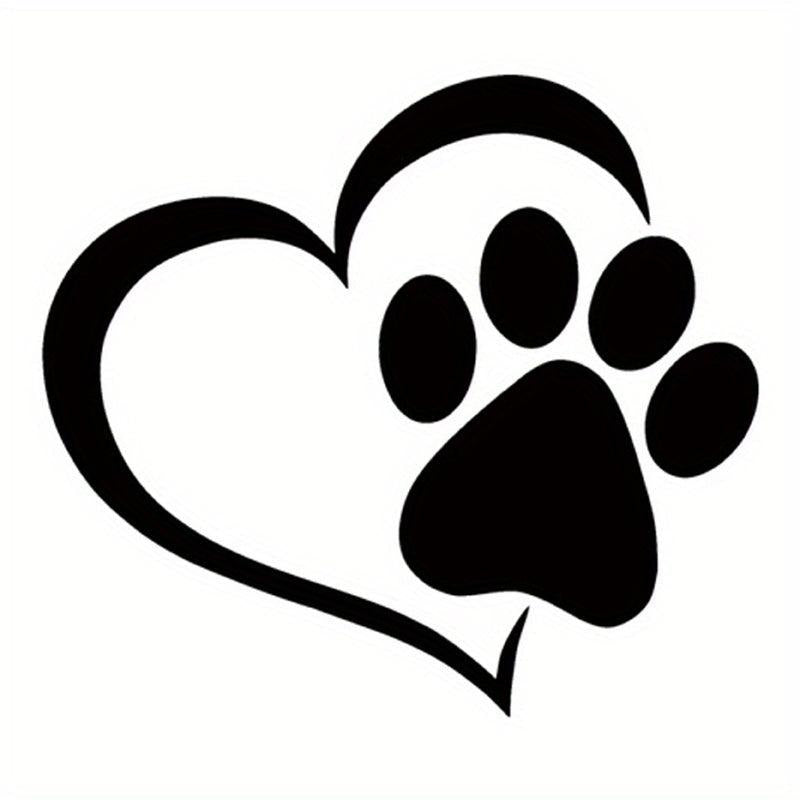 Heart Dog Cat Paw Print Pet Car Window Bumper Sticker Vinyl Decal