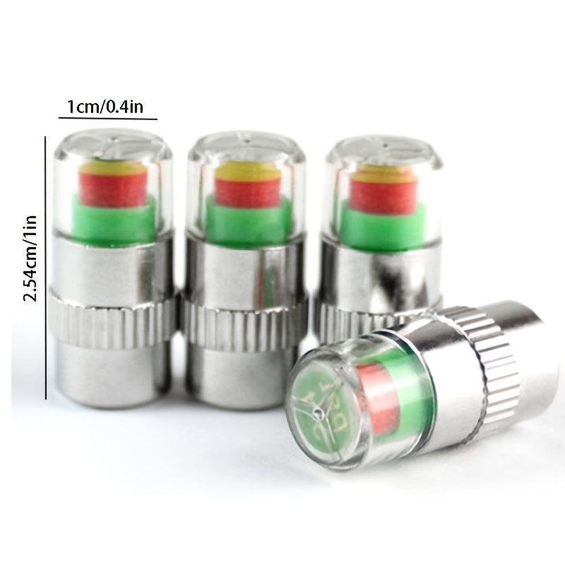 4pcs Car Tire Pressure Gauge Alarm Valve Cap Sensor