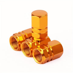 4 Pcs Car Tire Air Nozzle Cap Aluminum Alloy Valve Core Cover