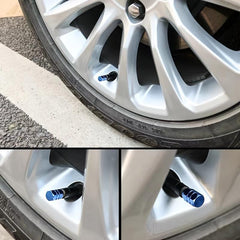4 Pcs Car Tire Air Nozzle Cap Aluminum Alloy Valve Core Cover