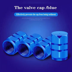 4 Pcs Car Tire Air Nozzle Cap Aluminum Alloy Valve Core Cover
