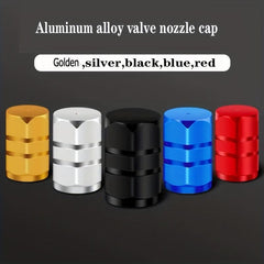 4 Pcs Car Tire Air Nozzle Cap Aluminum Alloy Valve Core Cover