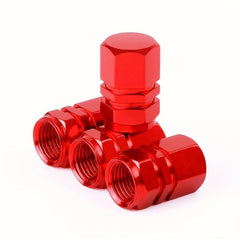 4 Pcs Car Tire Air Nozzle Cap Aluminum Alloy Valve Core Cover