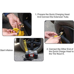 Brass Locking Tire Inflator Nozzle Adapter for Vehicle Inflation Pump