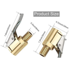 Brass Locking Tire Inflator Nozzle Adapter for Vehicle Inflation Pump