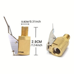 Car Inflation Pump Air Pipe Nozzle Adapter With Pressure Relief Valve