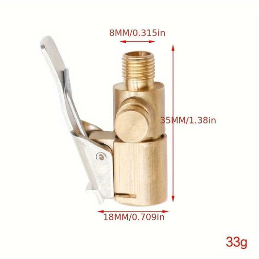 Car Inflation Pump Air Pipe Nozzle Adapter With Pressure Relief Valve