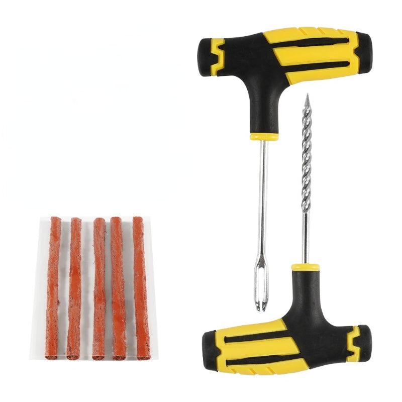 Car Tire Repair Tools Kit With Rubber Strips Tubeless Tyre Puncture Plug Set