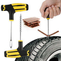 Car Tire Repair Tools Kit With Rubber Strips Tubeless Tyre Puncture Plug Set