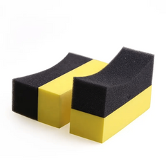 4pcs Auto Wheel Brush Sponge Tool Set for Tire Hub Cleaning Waxing & Polishing