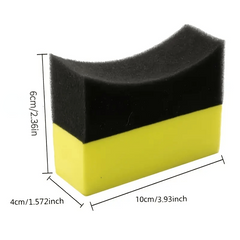 4pcs Auto Wheel Brush Sponge Tool Set for Tire Hub Cleaning Waxing & Polishing