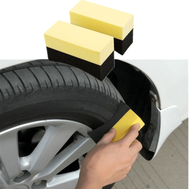 4pcs Auto Wheel Brush Sponge Tool Set for Tire Hub Cleaning Waxing & Polishing