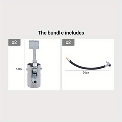 Tire Air Inflator Hose Pump Extension Tube Adapter