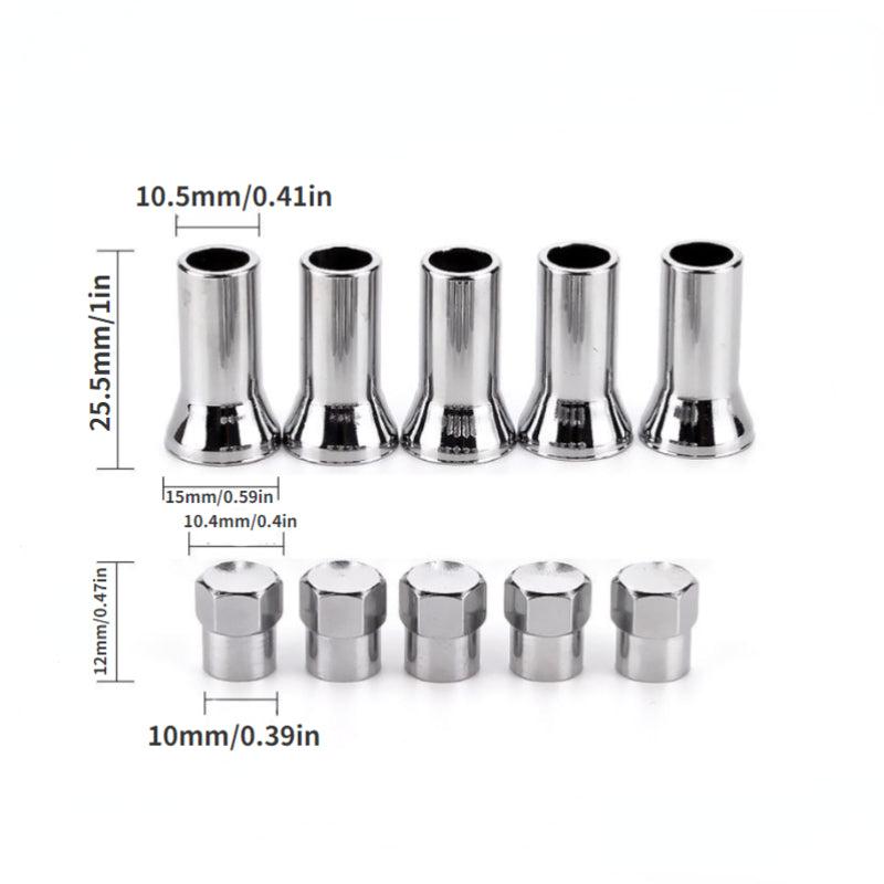 10Pcs Truck Tires Valve Stems Hex Cap Auto Accessories Sleeves