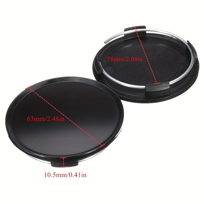 4pcs Universal 63mm Car Wheel Center Hub Cap Cover Set