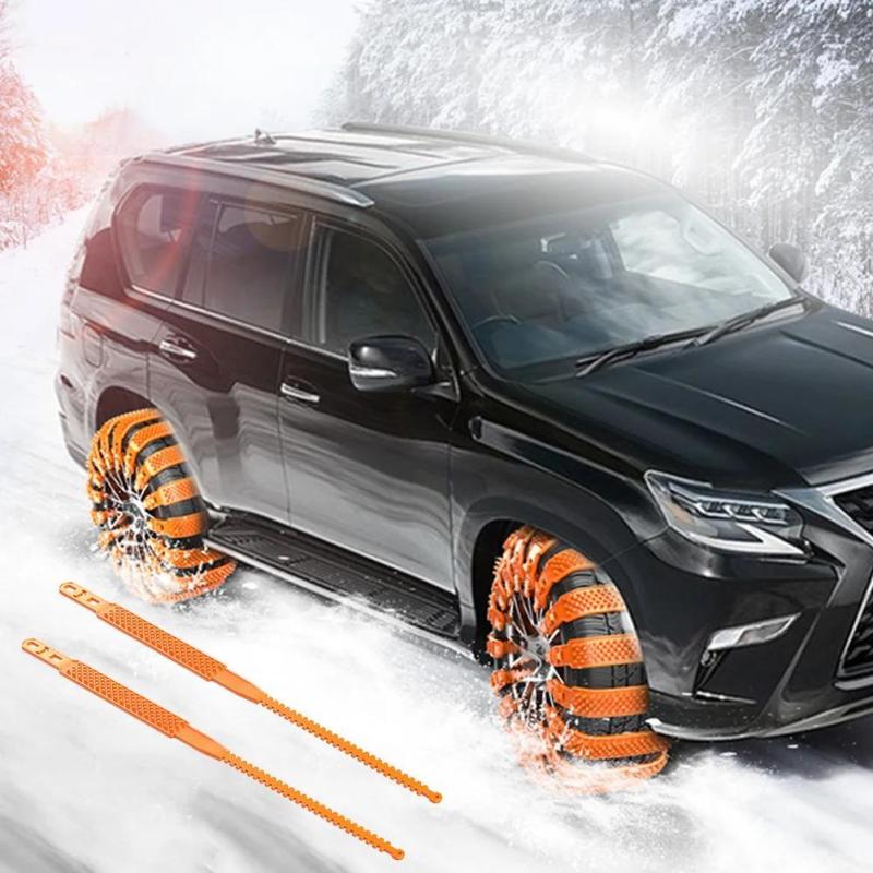 6pcs Car Snow Chains Anti Slip Chain Universal Weather Resistant Tire Snow Chain