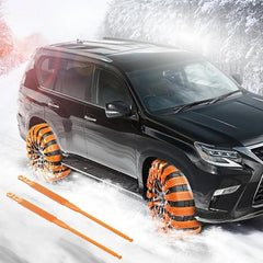 6pcs Car Snow Chains Anti Slip Chain Universal Weather Resistant Tire Snow Chain