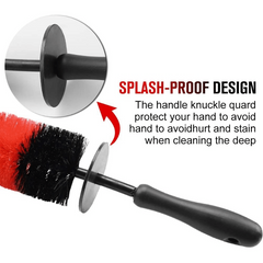 Long Soft Bristle Wheel Brush for Car Detailing