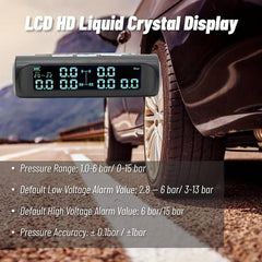 RV TPMS Tire Pressure Monitoring System Solar Wireless TPMS