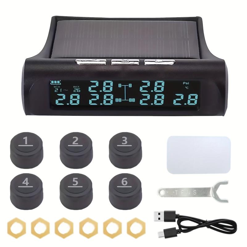 RV TPMS Tire Pressure Monitoring System Solar Wireless TPMS