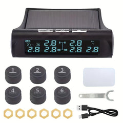 RV TPMS Tire Pressure Monitoring System Solar Wireless TPMS