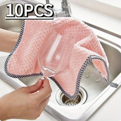 Cotton Kitchen Towel & Dishcloth Set - Dish Drying Towel for RV, Farm, & Househo