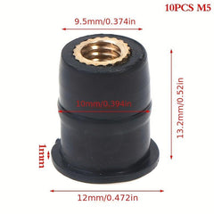 Motorcycle Rubber Expansion Nut Screw Rivet Fastener