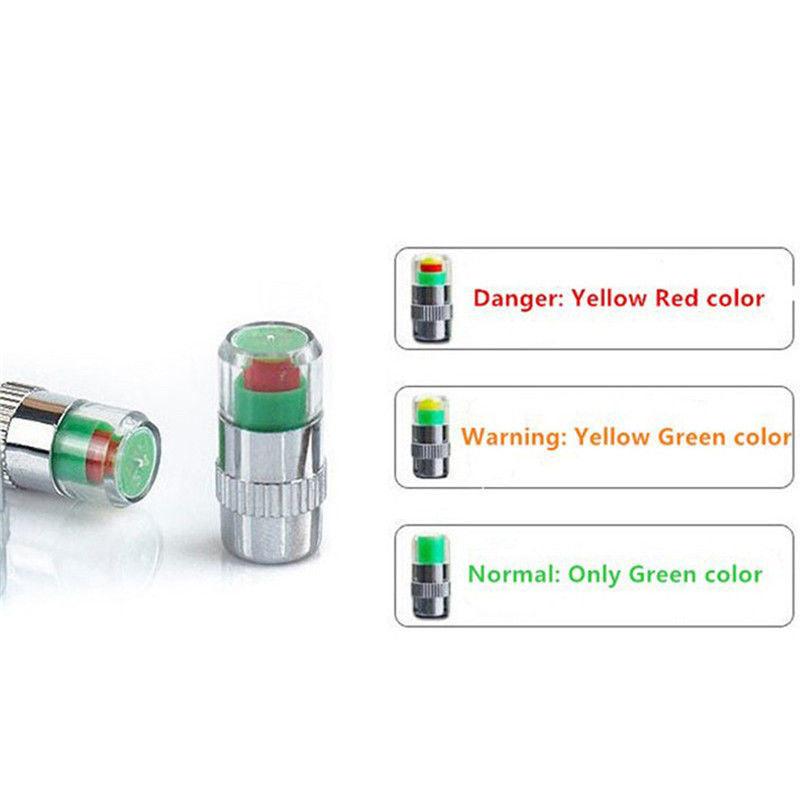 4pcs Car Tire Pressure Indicator Monitoring Valve Cap Sensor