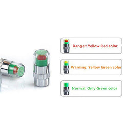 4pcs Car Tire Pressure Indicator Monitoring Valve Cap Sensor