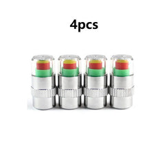 4pcs Car Tire Pressure Indicator Monitoring Valve Cap Sensor