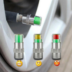 4pcs Car Tire Pressure Indicator Monitoring Valve Cap Sensor