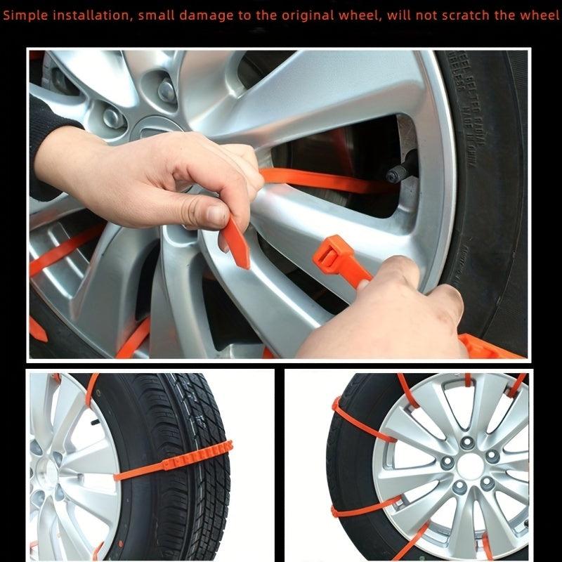 Car Plastic Anti slip Chain Tire Anti slip Ties Snow Mud Emergency Anti slip Cha
