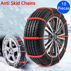 10pcs Anti Skid Snow Chains Car Winter Tire Wheels Chains