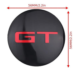 4pcs GT Emblem Wheel Center Hub Caps Stickers