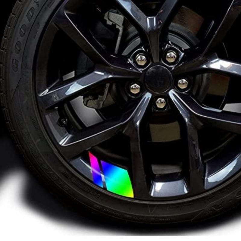 4pcs Reflective Wheel Rim Decals 45-53 Size Car Accessories