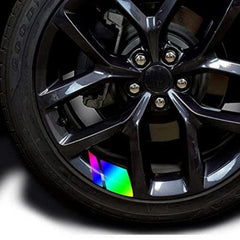 4pcs Reflective Wheel Rim Decals 45-53 Size Car Accessories