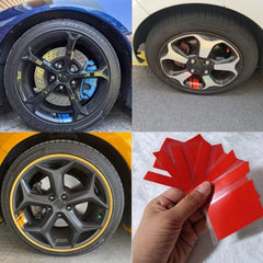 4pcs Reflective Wheel Rim Decals 45-53 Size Car Accessories