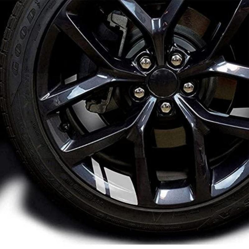 4pcs Reflective Wheel Rim Decals 45-53 Size Car Accessories